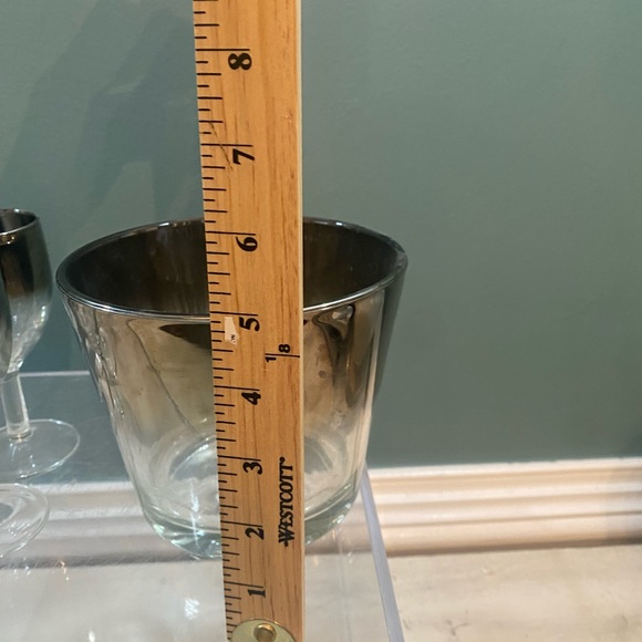 Vintage, silver fade, hombre wine, glasses set a for an ice bucket - Picture 7 of 8